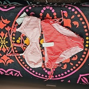 NWTCUPSHE Women's Bikini Back Braided Straps with Reversible Bottoms SIZE M